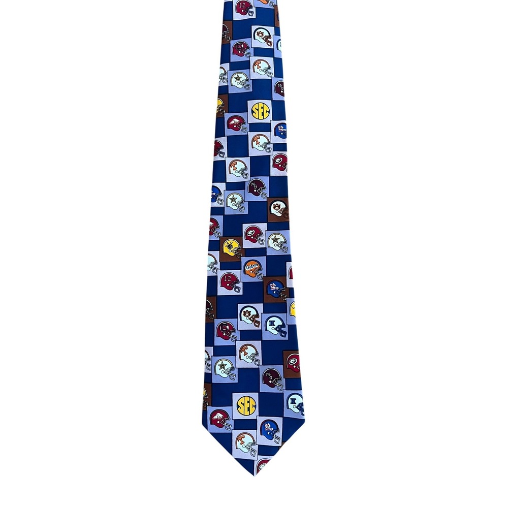 American Classic SEC Football Helmet Tie Blue Novelty NCAA Sports